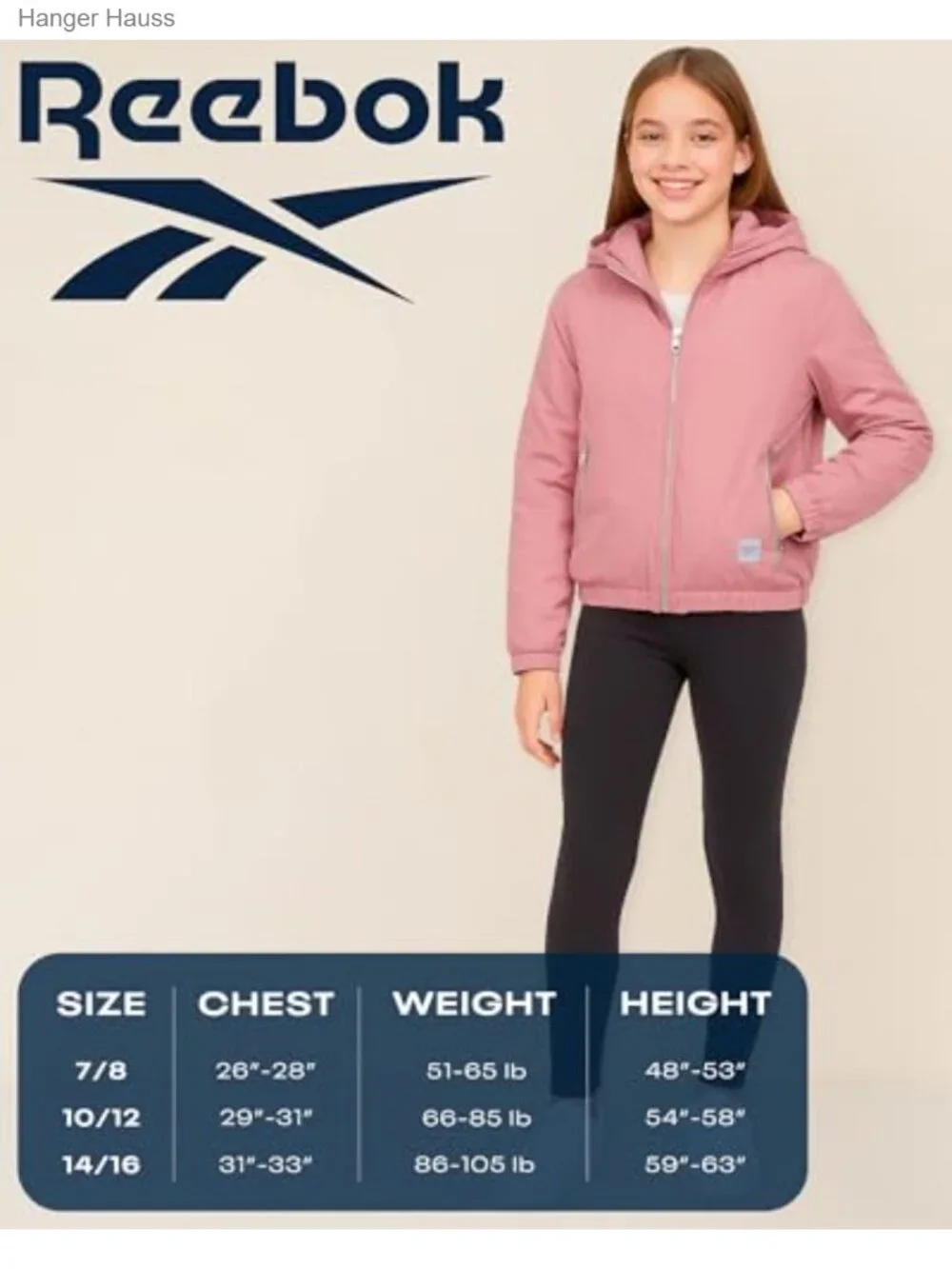 Girls Hooded Quilted Puffer Parka Jacket Water Resistant Lightweight Insulation